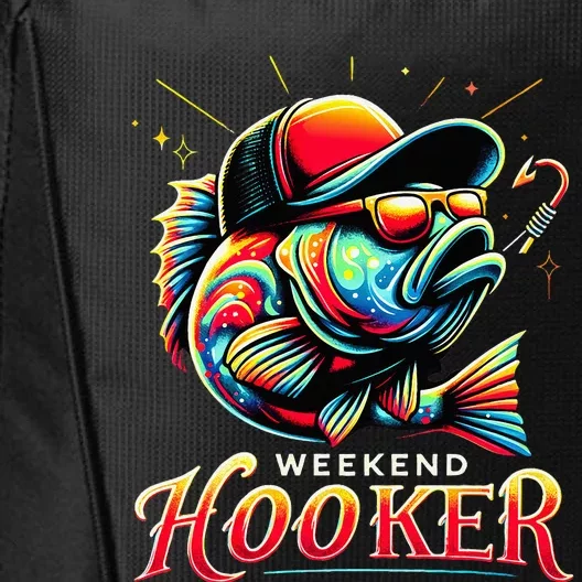 Weekend Hooker Funny Bass Fishing City Backpack