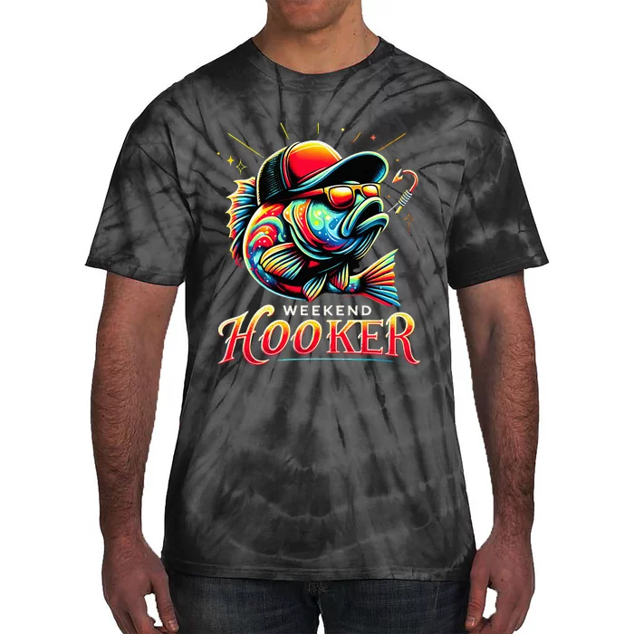 Weekend Hooker Funny Bass Fishing Tie-Dye T-Shirt