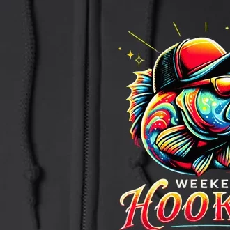 Weekend Hooker Funny Bass Fishing Full Zip Hoodie