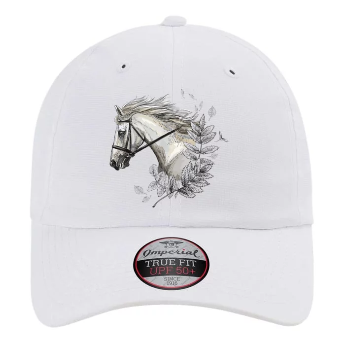 White Horse For Horses Lovers Floral Art Wo The Original Performance Cap