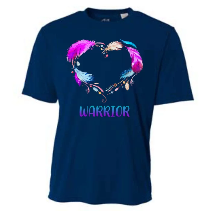 Warrior Heart Feather Graphic Cooling Performance Crew T-Shirt