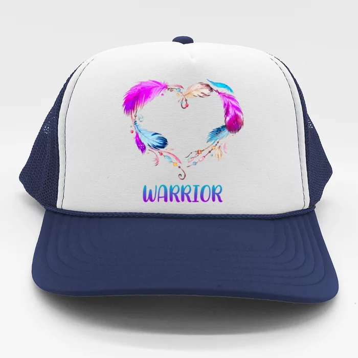 Warrior Heart Feather Graphic Trucker Hat