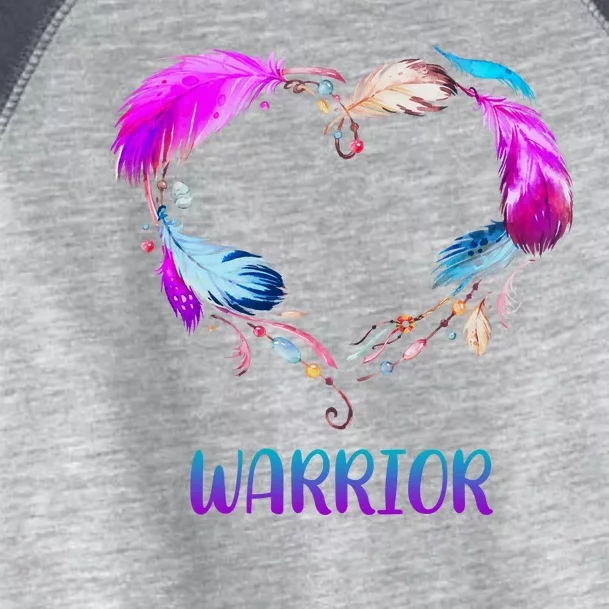 Warrior Heart Feather Graphic Toddler Fine Jersey T-Shirt