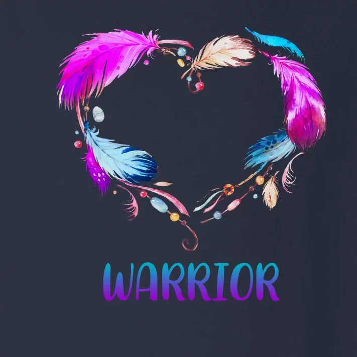 Warrior Heart Feather Graphic Toddler Long Sleeve Shirt