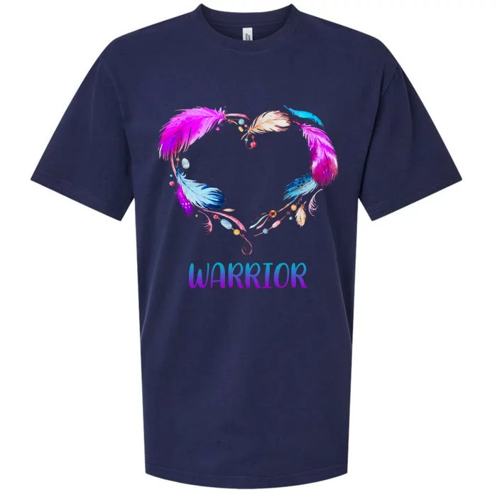 Warrior Heart Feather Graphic Sueded Cloud Jersey T-Shirt