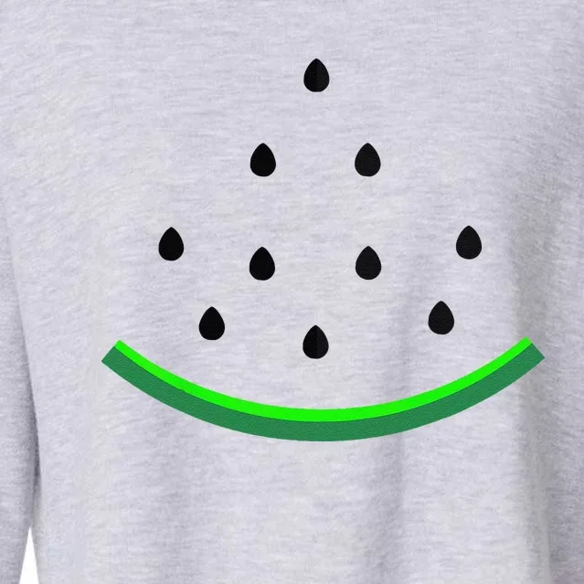 Watermelon Halloween Fruit Lazy Costume Cropped Pullover Crew