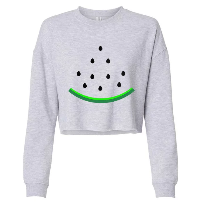 Watermelon Halloween Fruit Lazy Costume Cropped Pullover Crew