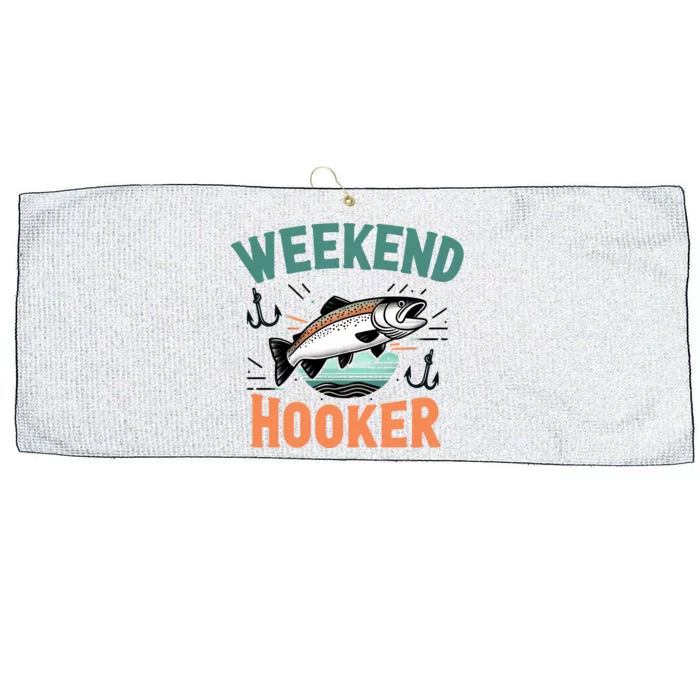 Weekend Hooker Fishing Large Microfiber Waffle Golf Towel