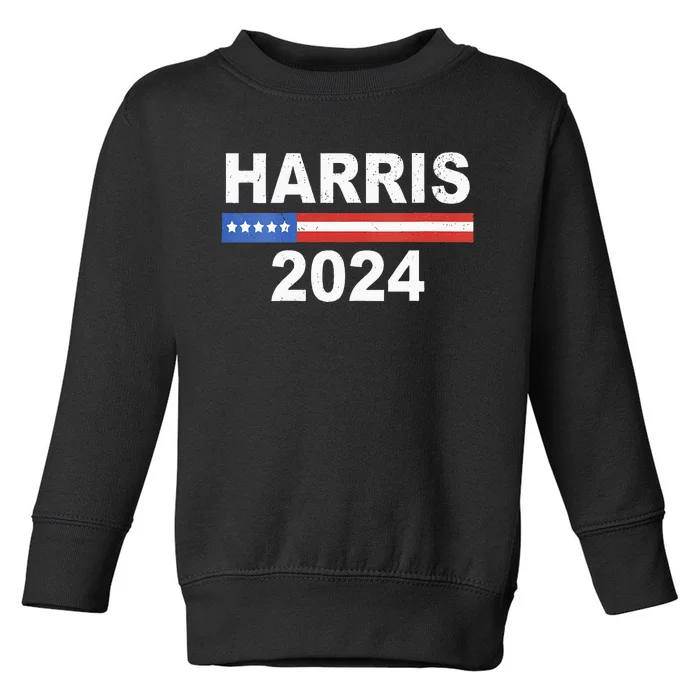 Wo Harris For President Election Kamala Harris 2024 Toddler Sweatshirt