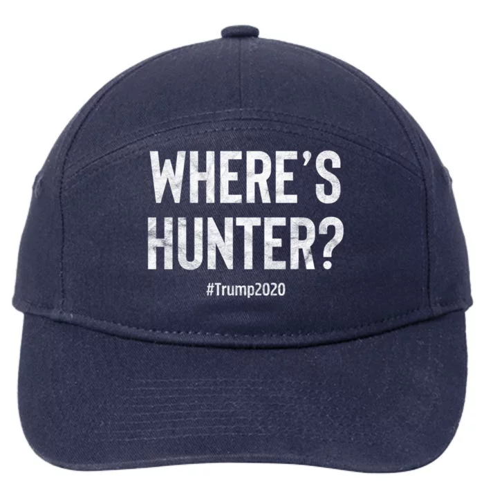 WhereS Hunter Funny Trump 2020 Rally Gift 7-Panel Snapback Hat