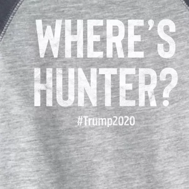 WhereS Hunter Funny Trump 2020 Rally Gift Toddler Fine Jersey T-Shirt