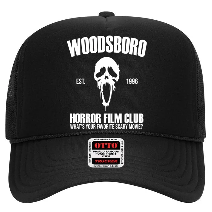 Woodsboro Horror Film Club Scary Movie High Crown Mesh Trucker Hat