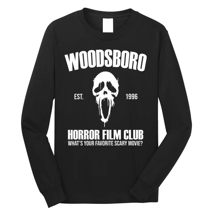 Woodsboro Horror Film Club Scary Movie Long Sleeve Shirt