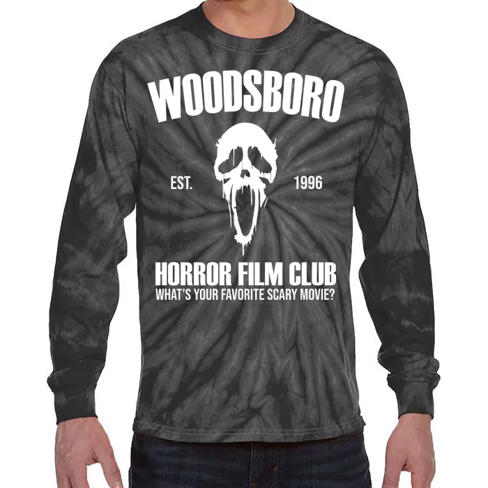 Woodsboro Horror Film Club Scary Movie Tie-Dye Long Sleeve Shirt