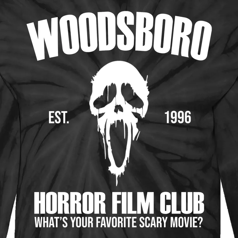 Woodsboro Horror Film Club Scary Movie Tie-Dye Long Sleeve Shirt