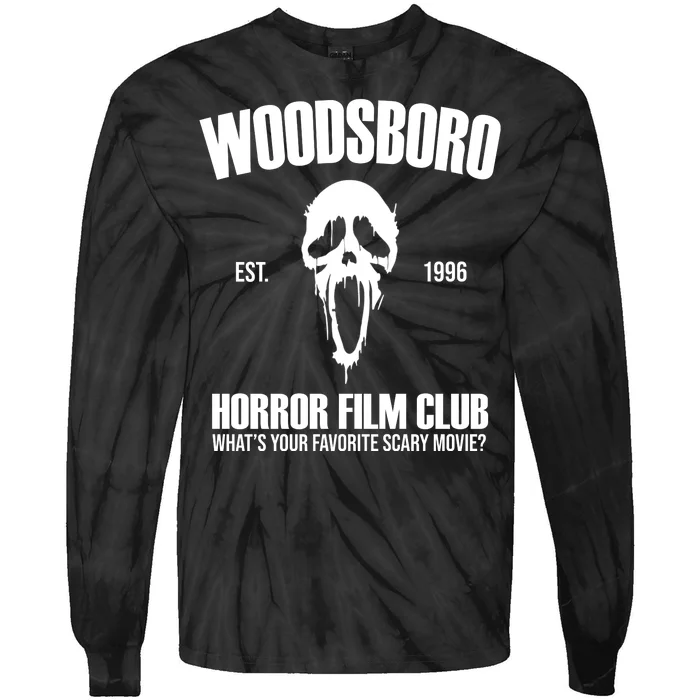 Woodsboro Horror Film Club Scary Movie Tie-Dye Long Sleeve Shirt