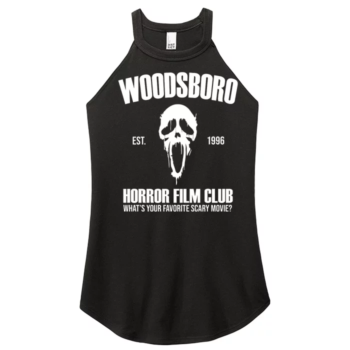 Woodsboro Horror Film Club Scary Movie Women’s Perfect Tri Rocker Tank