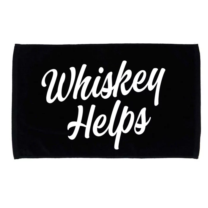 Whiskey Helps Funny Microfiber Hand Towel