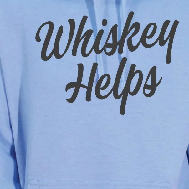 Whiskey Helps Funny Unisex Surf Hoodie