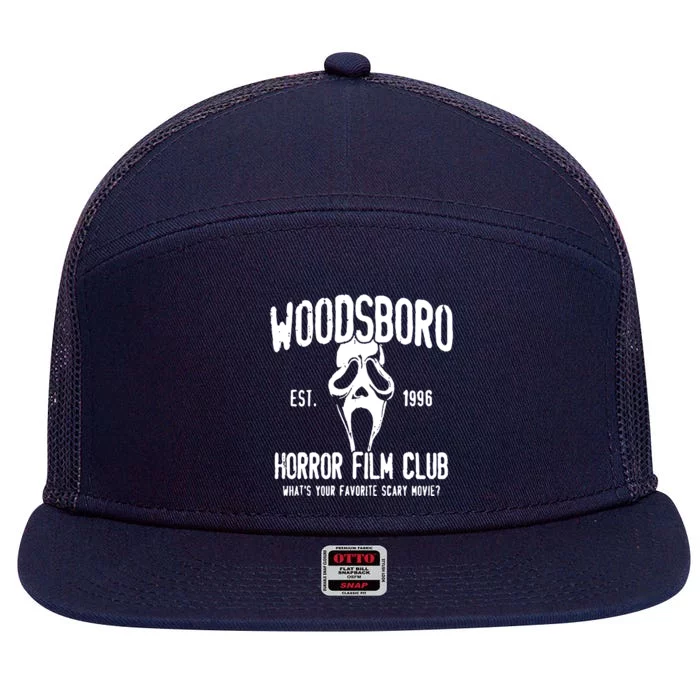 Woodsboro Horror Film Club 7 Panel Mesh Trucker Snapback Hat