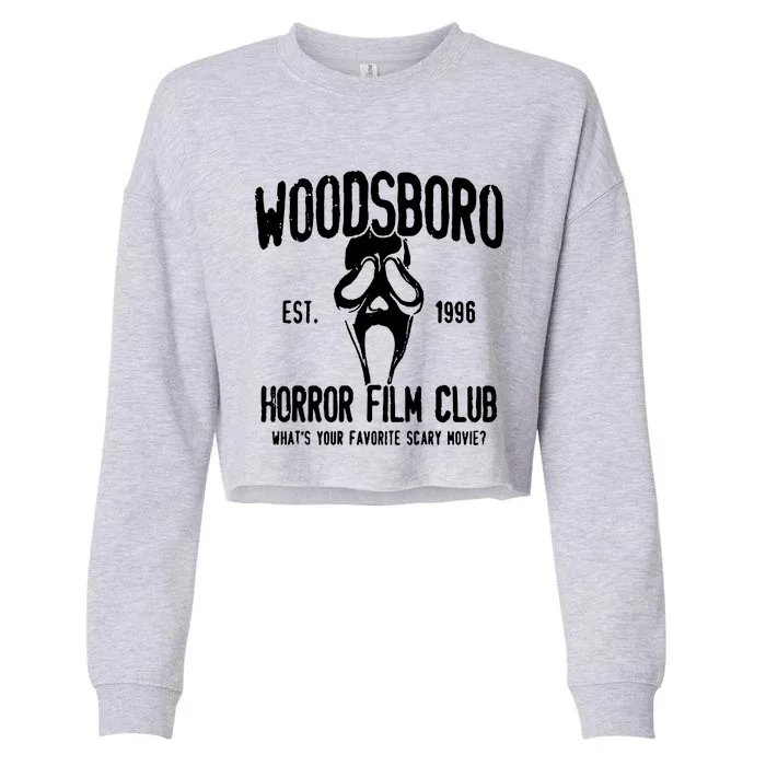 Woodsboro Horror Film Club Cropped Pullover Crew