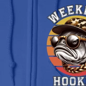 Weekend Hooker Fishing Funny Reel Cool Fisher Design Great Gift Full Zip Hoodie