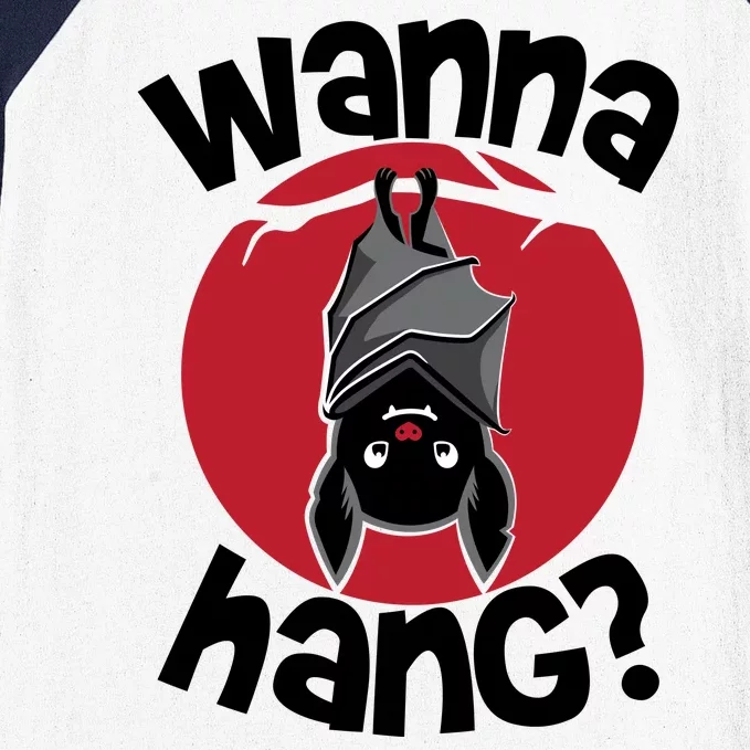 Wanna Hang Funny Bat Baseball Sleeve Shirt