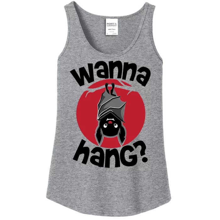 Wanna Hang Funny Bat Ladies Essential Tank