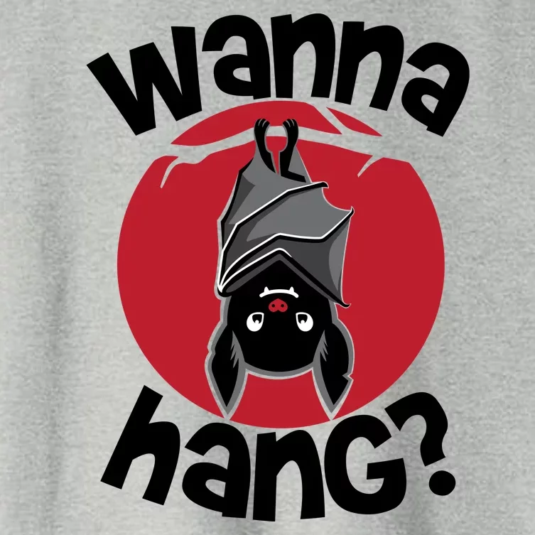 Wanna Hang Funny Bat Women's Crop Top Tee