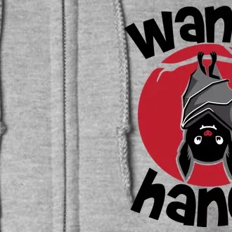 Wanna Hang Funny Bat Full Zip Hoodie