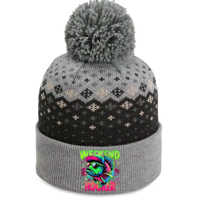 Weekend Hooker Funny Fish The Baniff Cuffed Pom Beanie