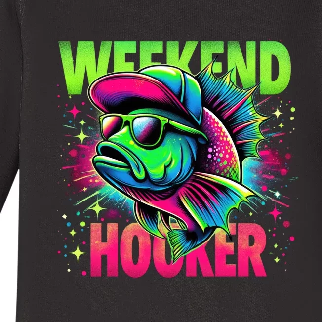 Weekend Hooker Funny Fish Baby Long Sleeve Bodysuit