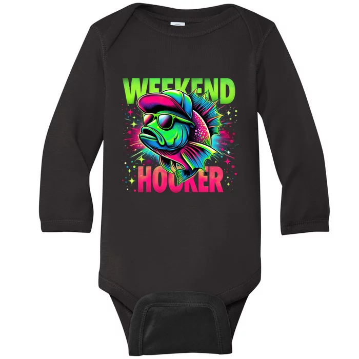 Weekend Hooker Funny Fish Baby Long Sleeve Bodysuit