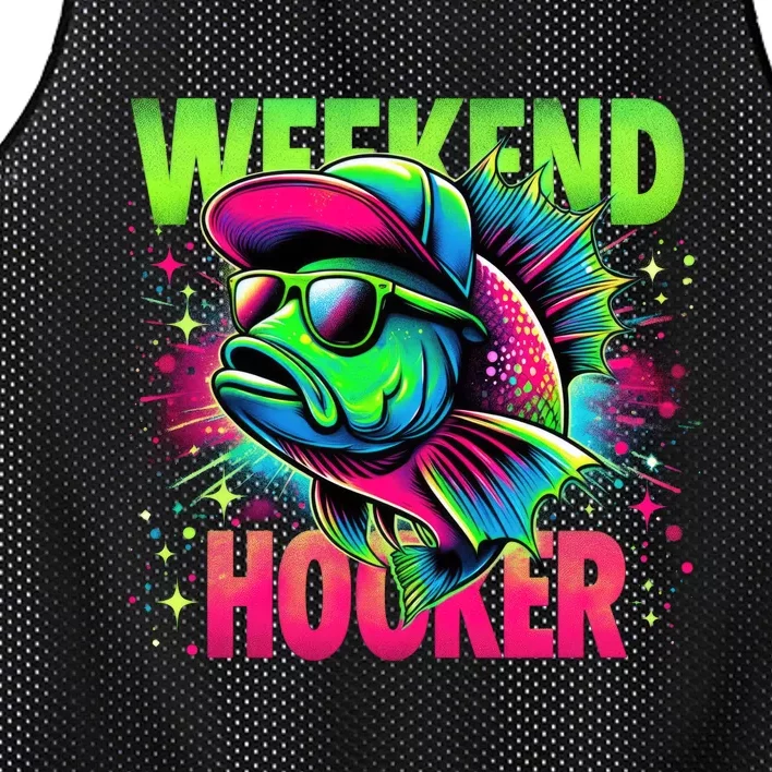 Weekend Hooker Funny Fish Mesh Reversible Basketball Jersey Tank