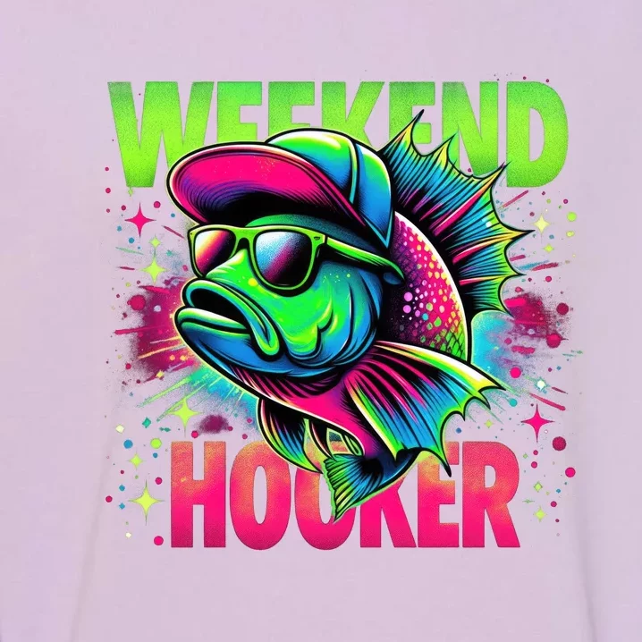 Weekend Hooker Funny Fish Garment-Dyed Sweatshirt