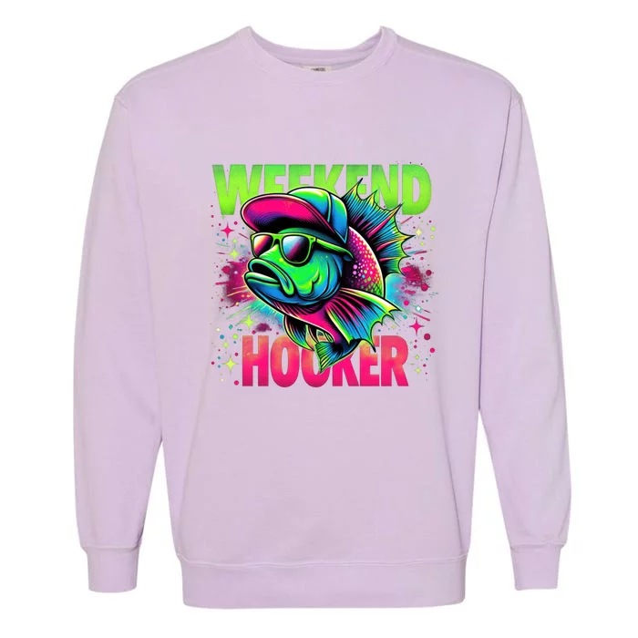 Weekend Hooker Funny Fish Garment-Dyed Sweatshirt