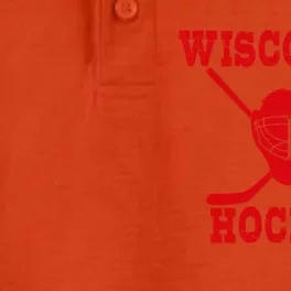 Wisconsin Hockey Gift Dry Zone Grid Performance Polo