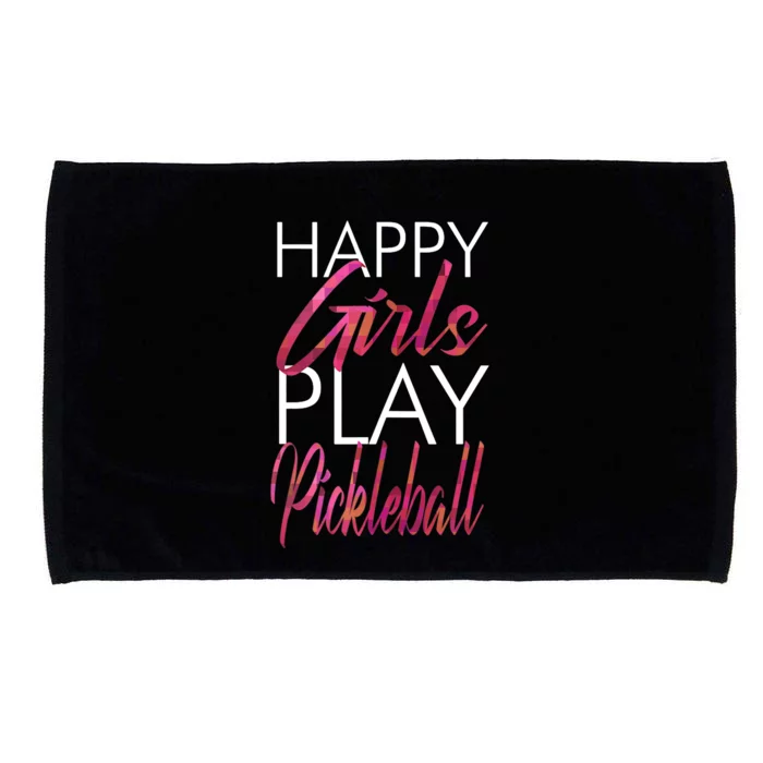 Wo Happy Girls Play Pickleball Pickleball Microfiber Hand Towel