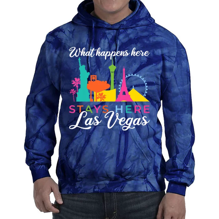 What happens here stays here Las Vegas Tie Dye Hoodie