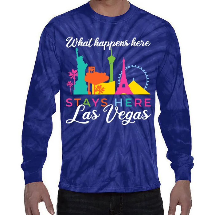 What happens here stays here Las Vegas Tie-Dye Long Sleeve Shirt