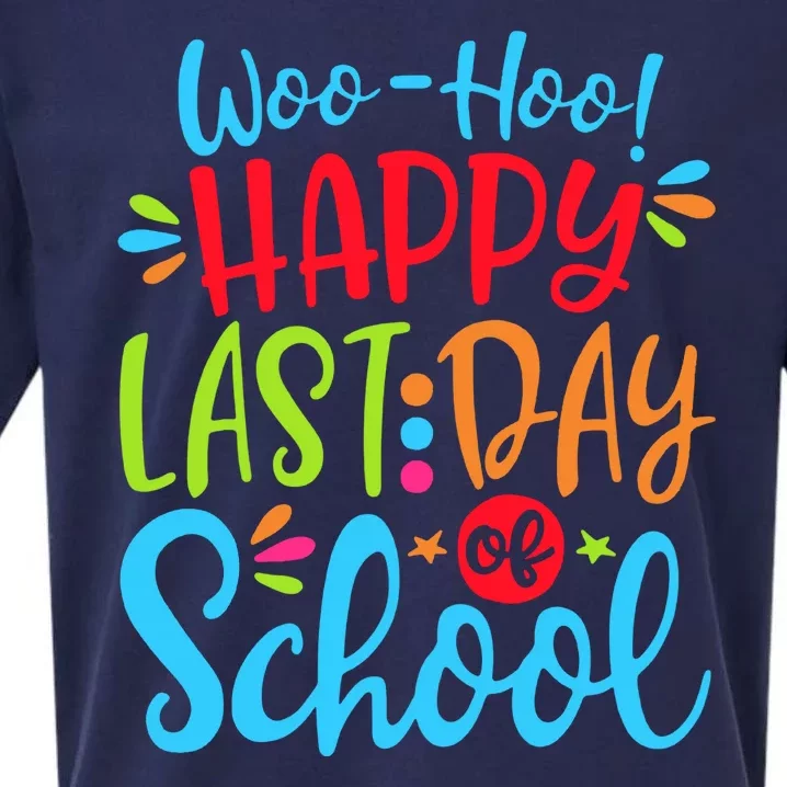 Woo Hoo Happy Last Day Of School Sueded Cloud Jersey T-Shirt