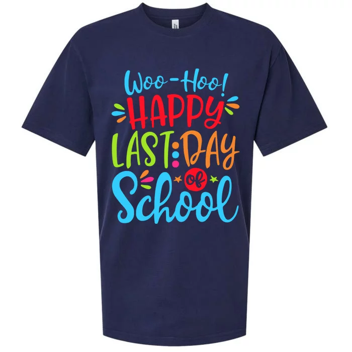 Woo Hoo Happy Last Day Of School Sueded Cloud Jersey T-Shirt