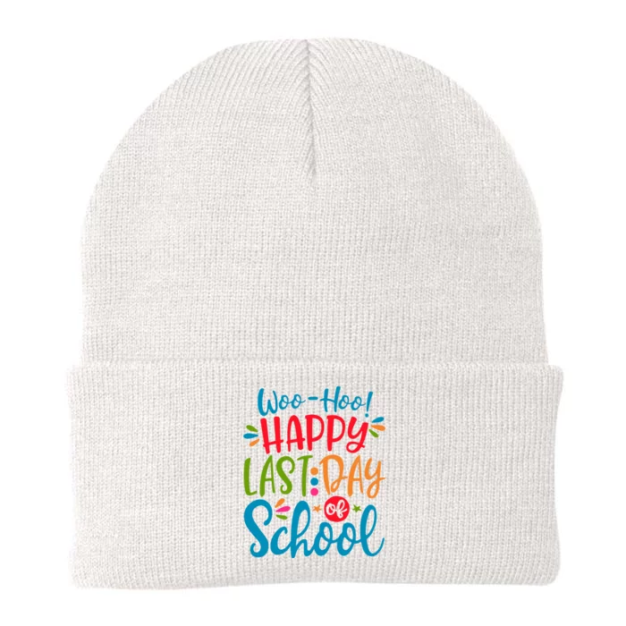 Woo Hoo Happy Last Day Of School Knit Cap Winter Beanie