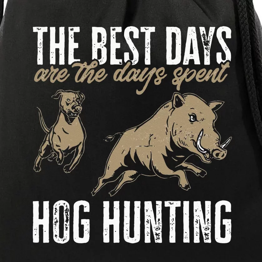 Wild Hog Hunting Dog Boar Hunting Drawstring Bag