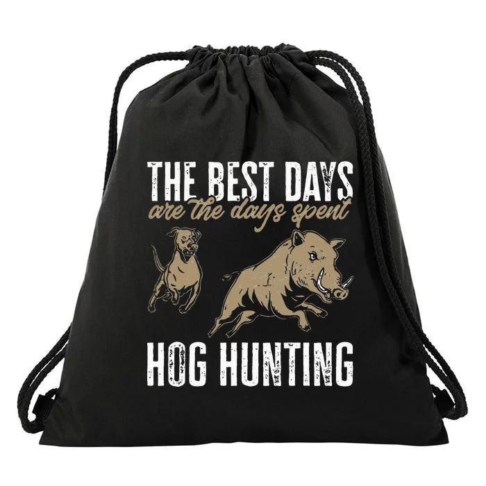 Wild Hog Hunting Dog Boar Hunting Drawstring Bag