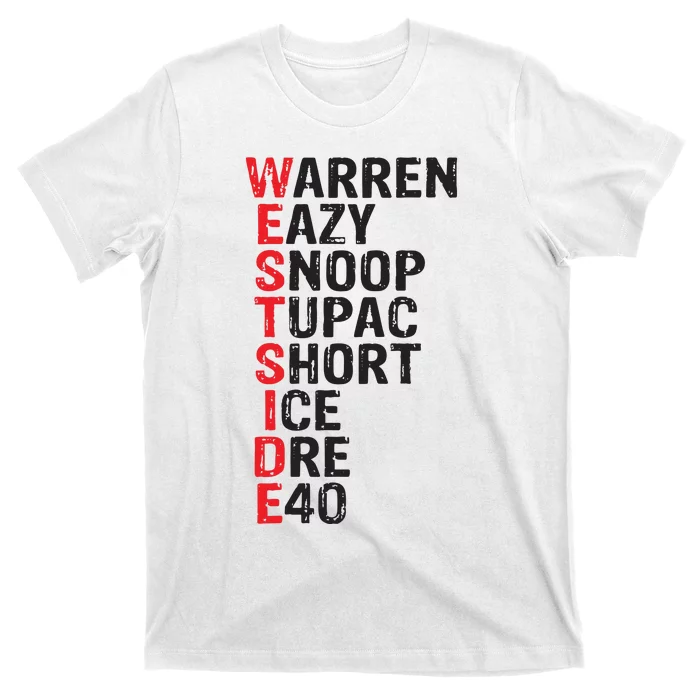 Westside Hip Hop Rap Music Legends T-Shirt