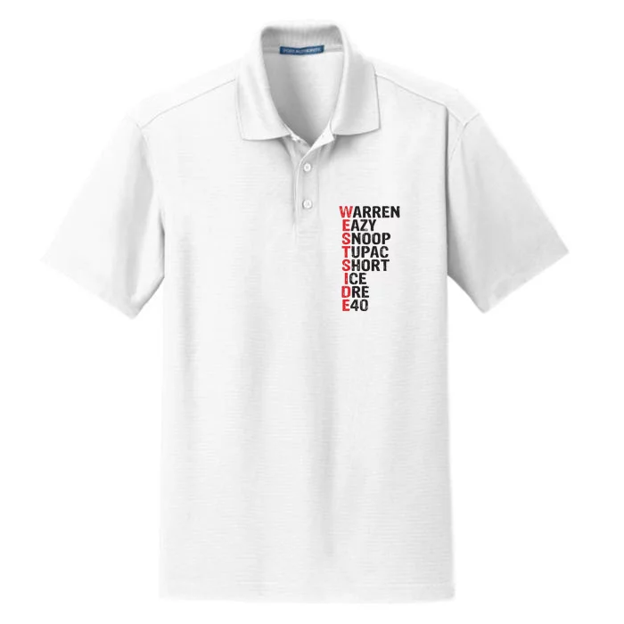 Westside Hip Hop Rap Music Legends Dry Zone Grid Performance Polo