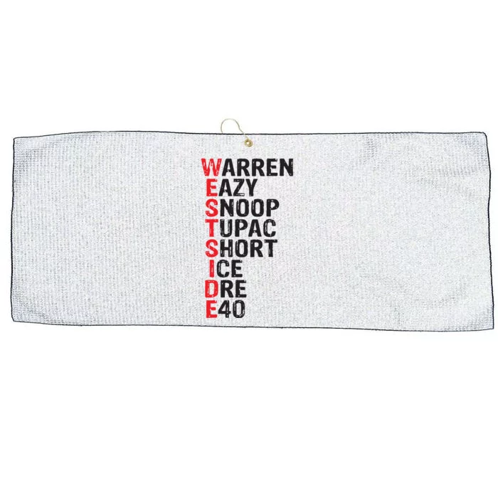 Westside Hip Hop Rap Music Legends Large Microfiber Waffle Golf Towel