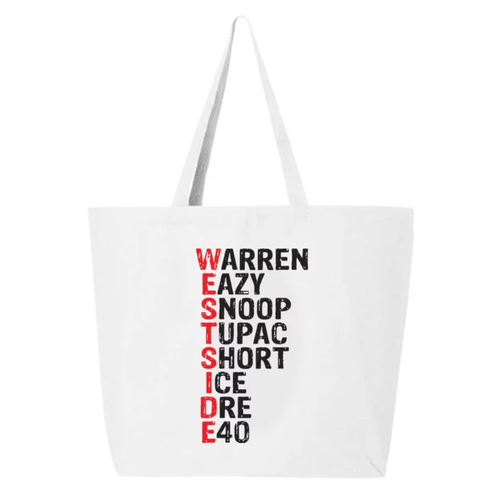 Westside Hip Hop Rap Music Legends 25L Jumbo Tote