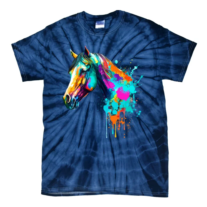 Watercolor Horse Head Tie-Dye T-Shirt